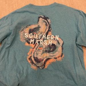 Blue Medium Southern Marsh Men Pocket Tee